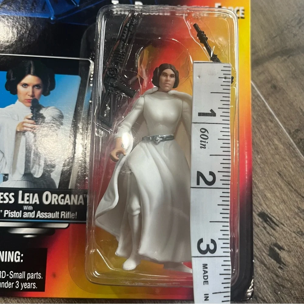 1995 Kenner Star Wars POTF Red Card Princess Leia Organa 3.75